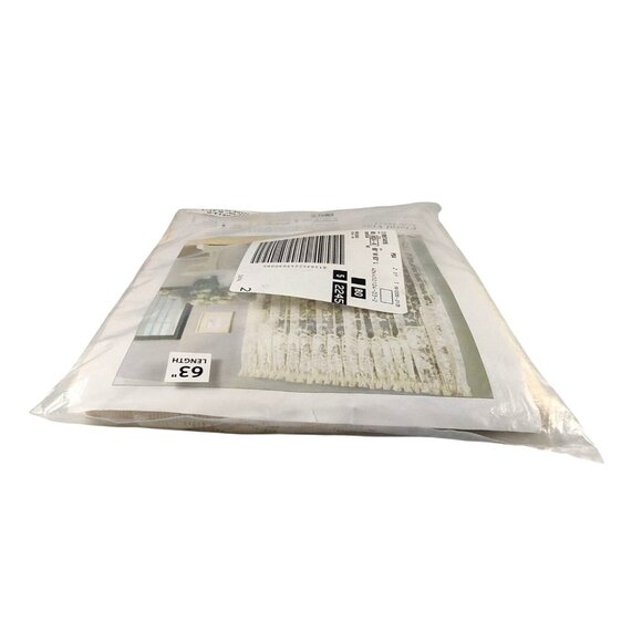 (2) Lorraine Home Fashions Floral Vine Style #6924 Ivory 60" W x 63" L Panels - Picture 10 of 12